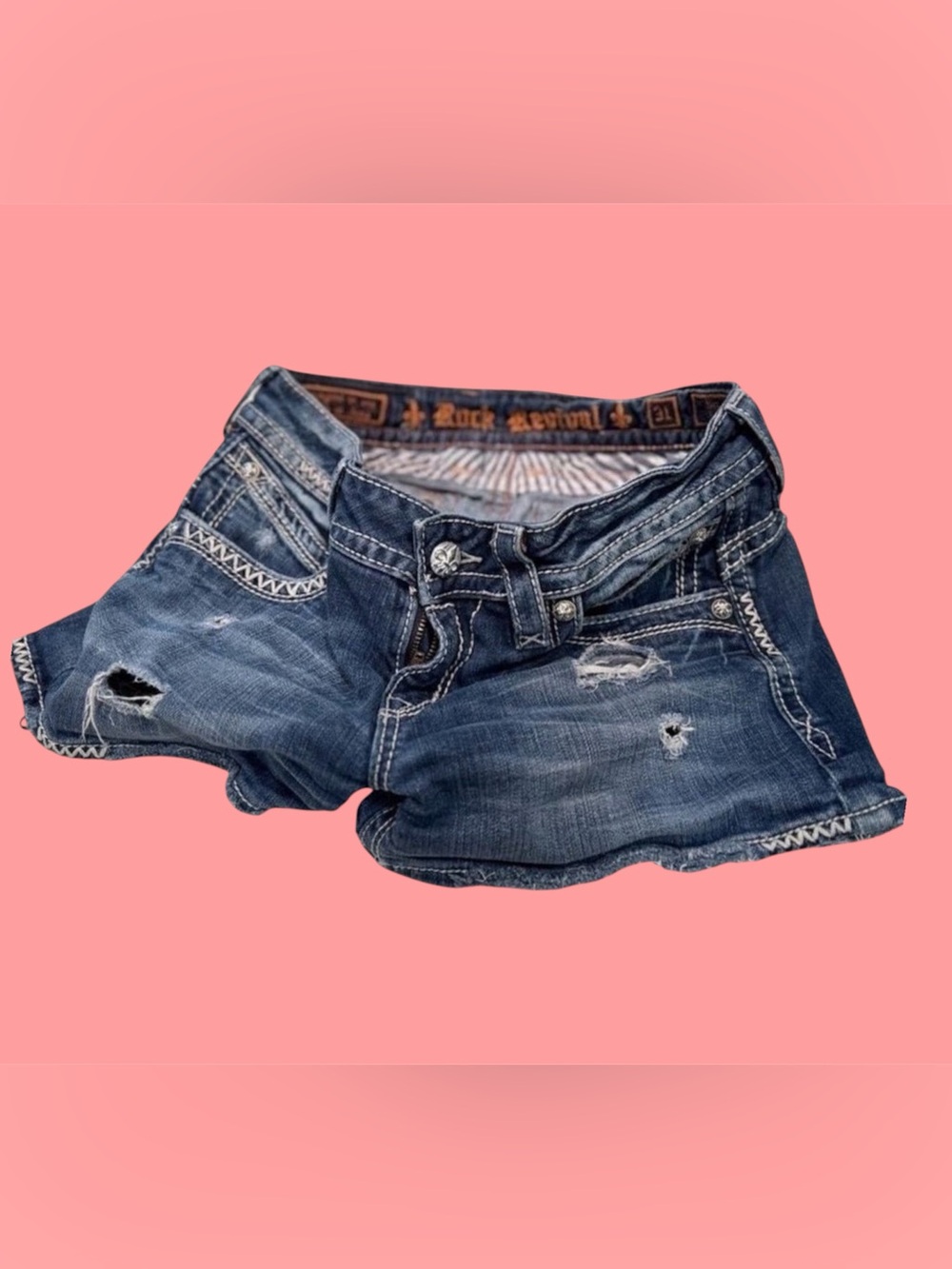 Rock Revival Becky Denim Shorts Size 31